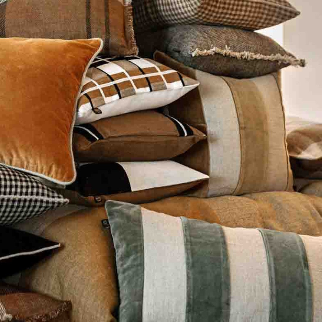 Pigeon Linen and Velvet Cushion
