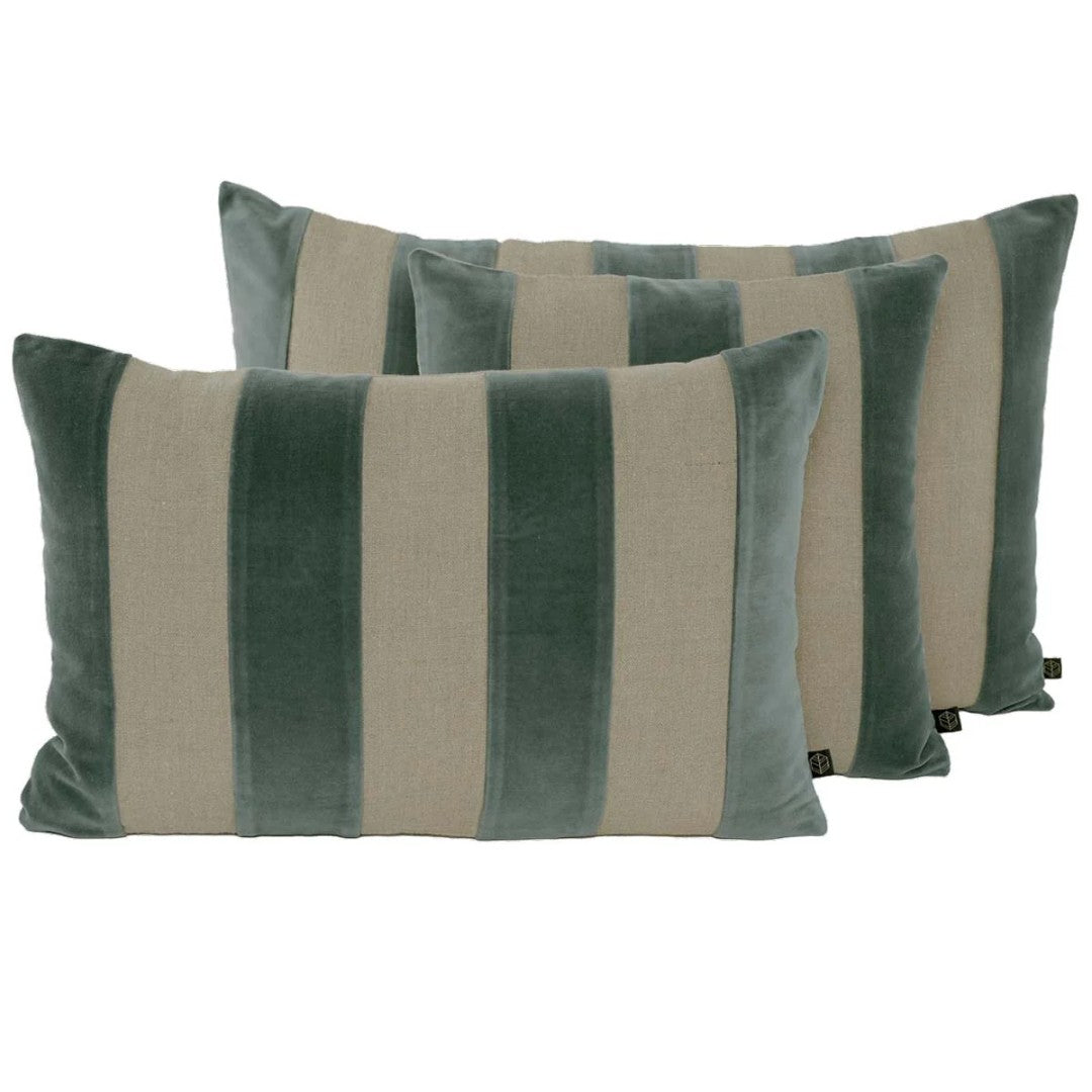 Pigeon Linen and Velvet Cushion