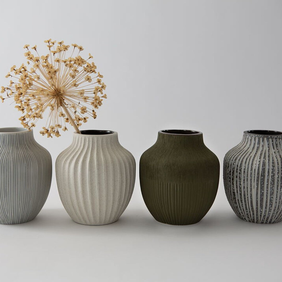 Small Ceramic Vase in Kyoto Forest Green
