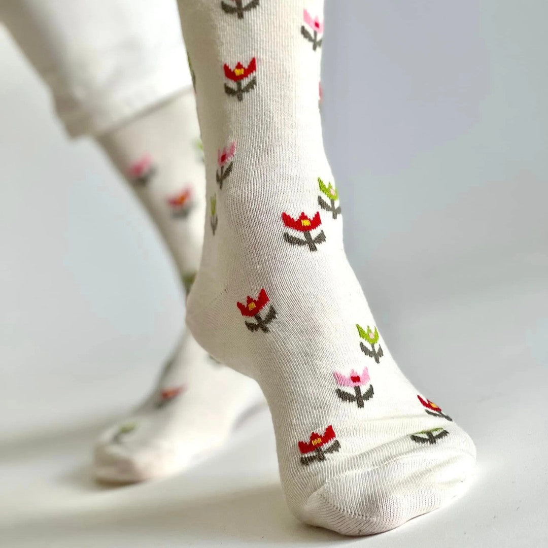 Tulip Socks in Off White