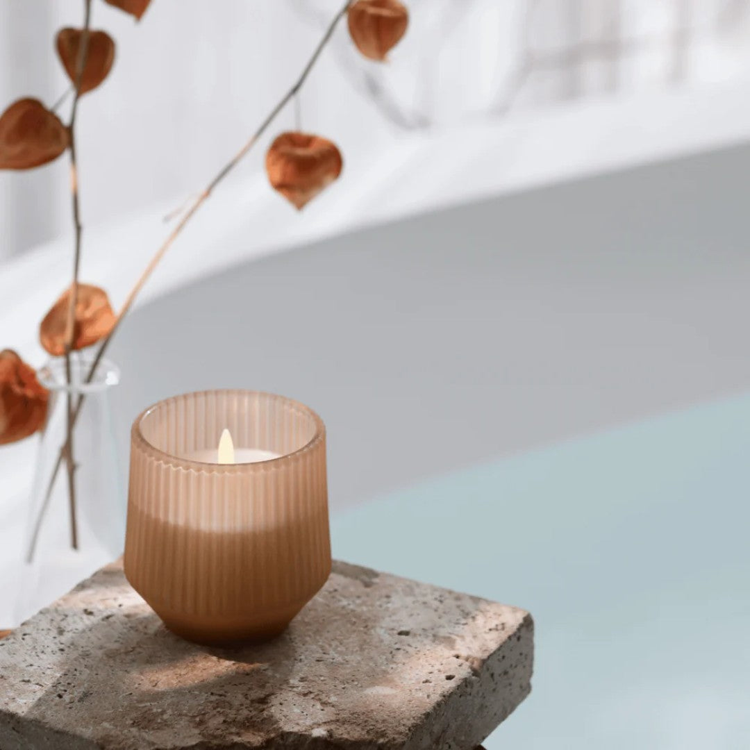 LED Wax Scented Candle in Lemon, Ginger & Mango