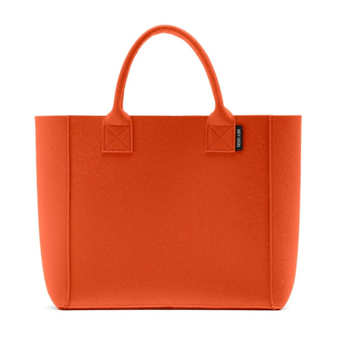 Felt Tote Bag in Orange/Red