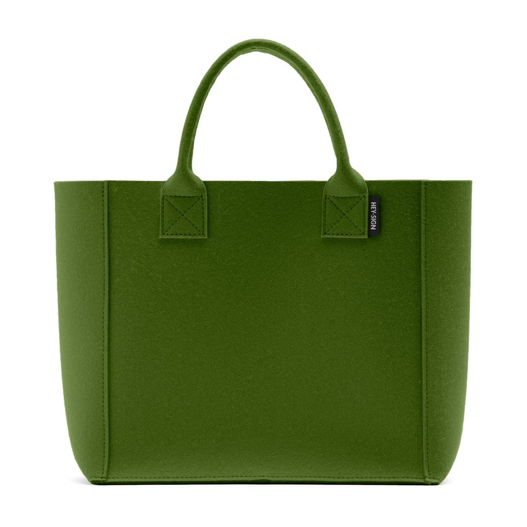 Felt Tote Bag in Deep Green