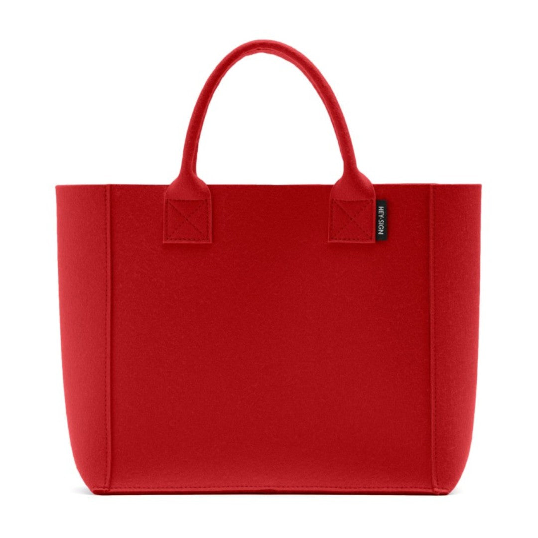 Felt Tote Bag in Orange/Red