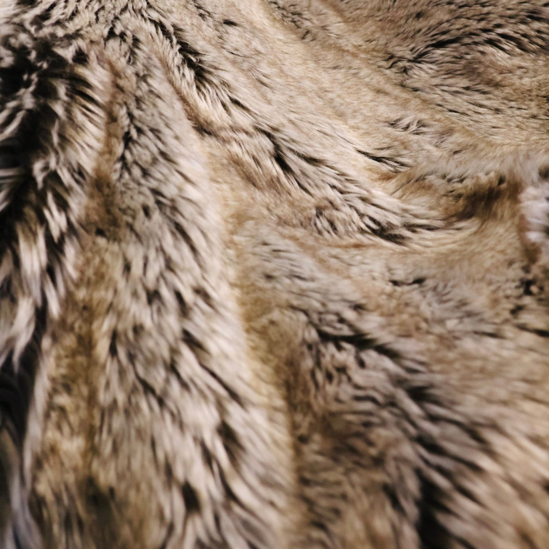 Grey Fur Throw