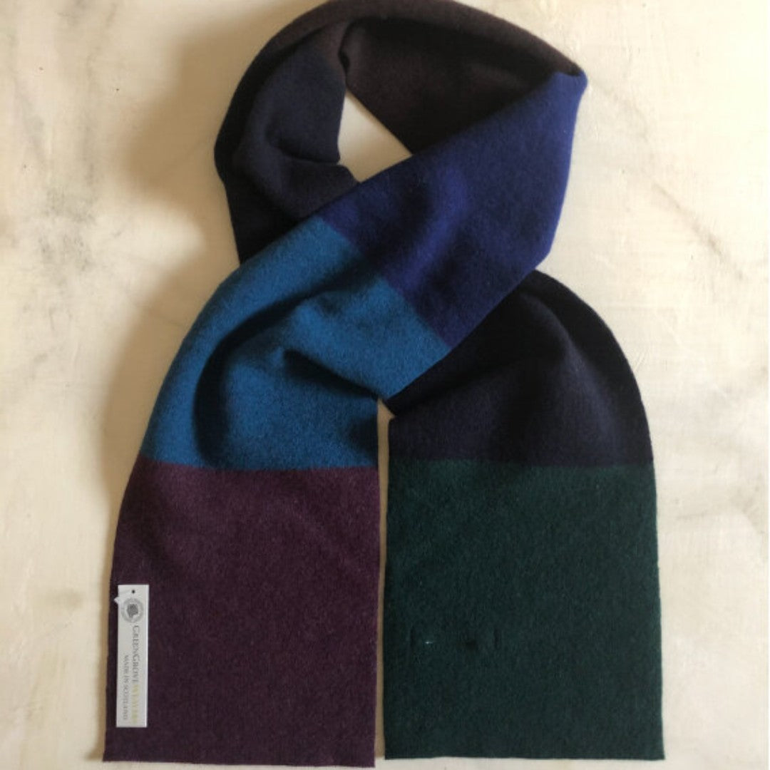 Ink Striped Wool Scarf