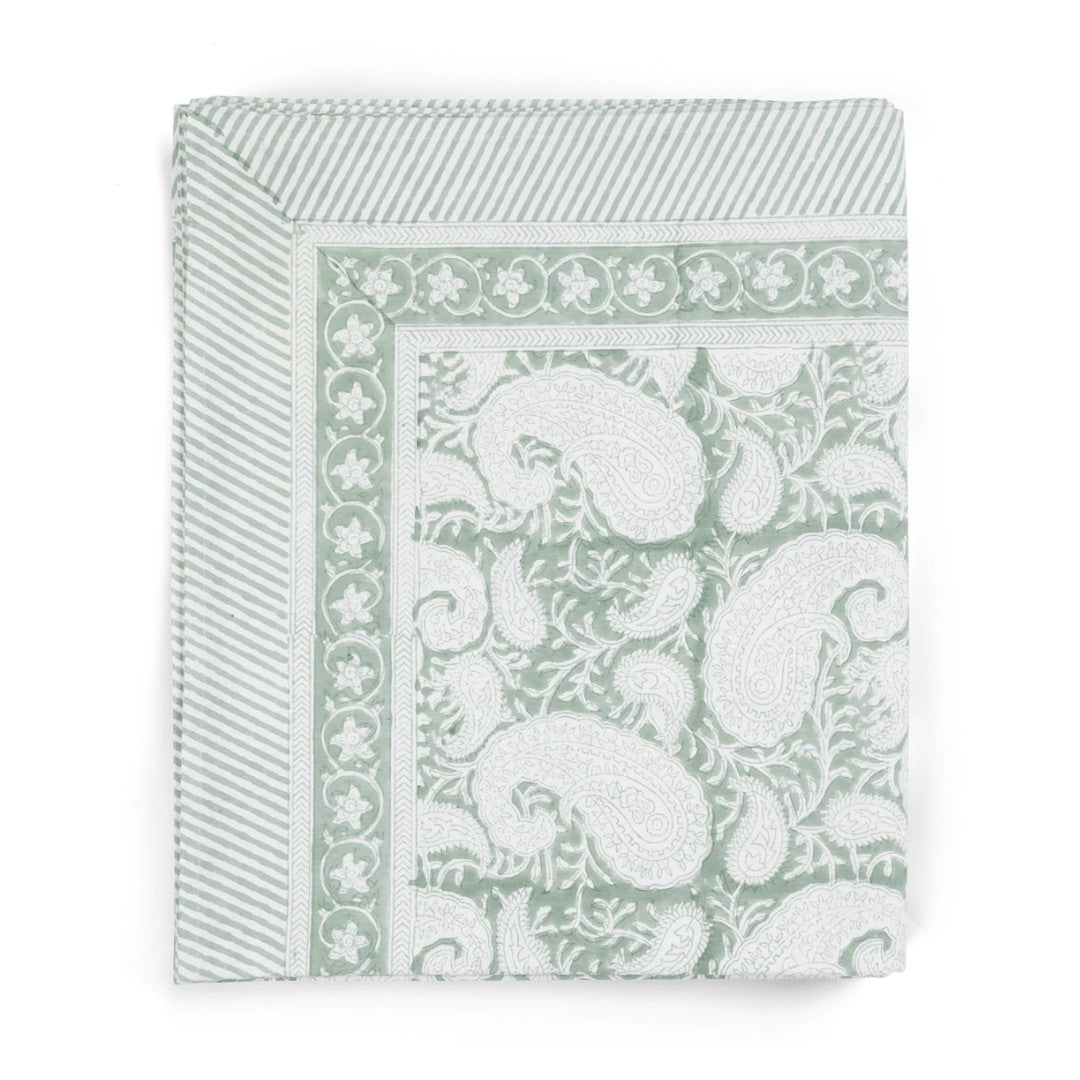 Large Paisley Pattern Tablecloth in Rose