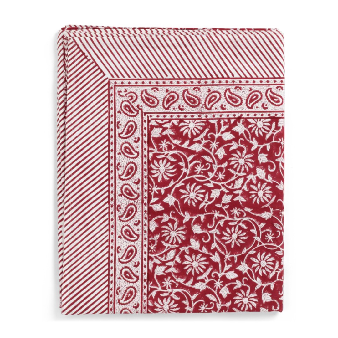 Extra Large Margerita Pattern Tablecloth in Red