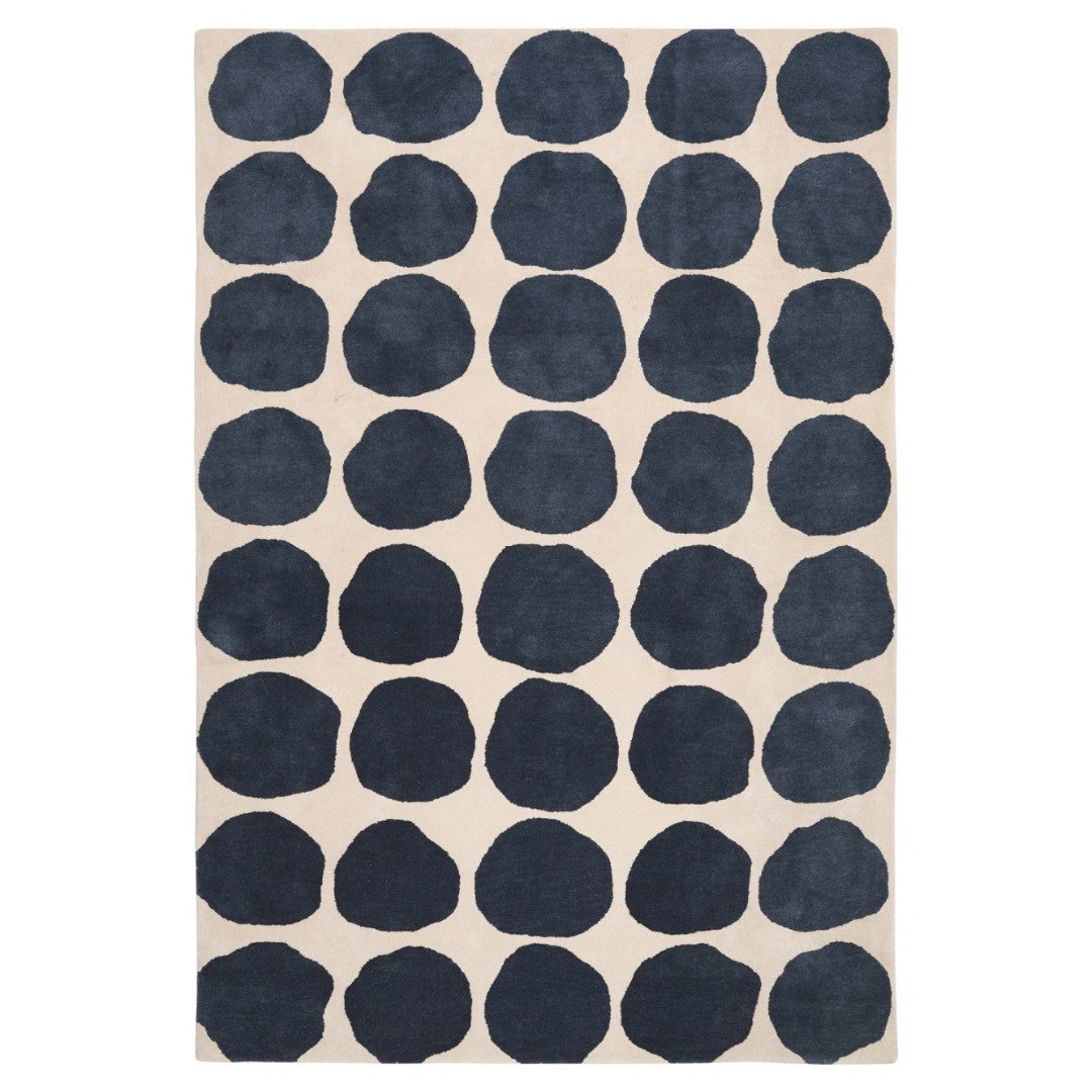 Dots Rug in Black & Beige
