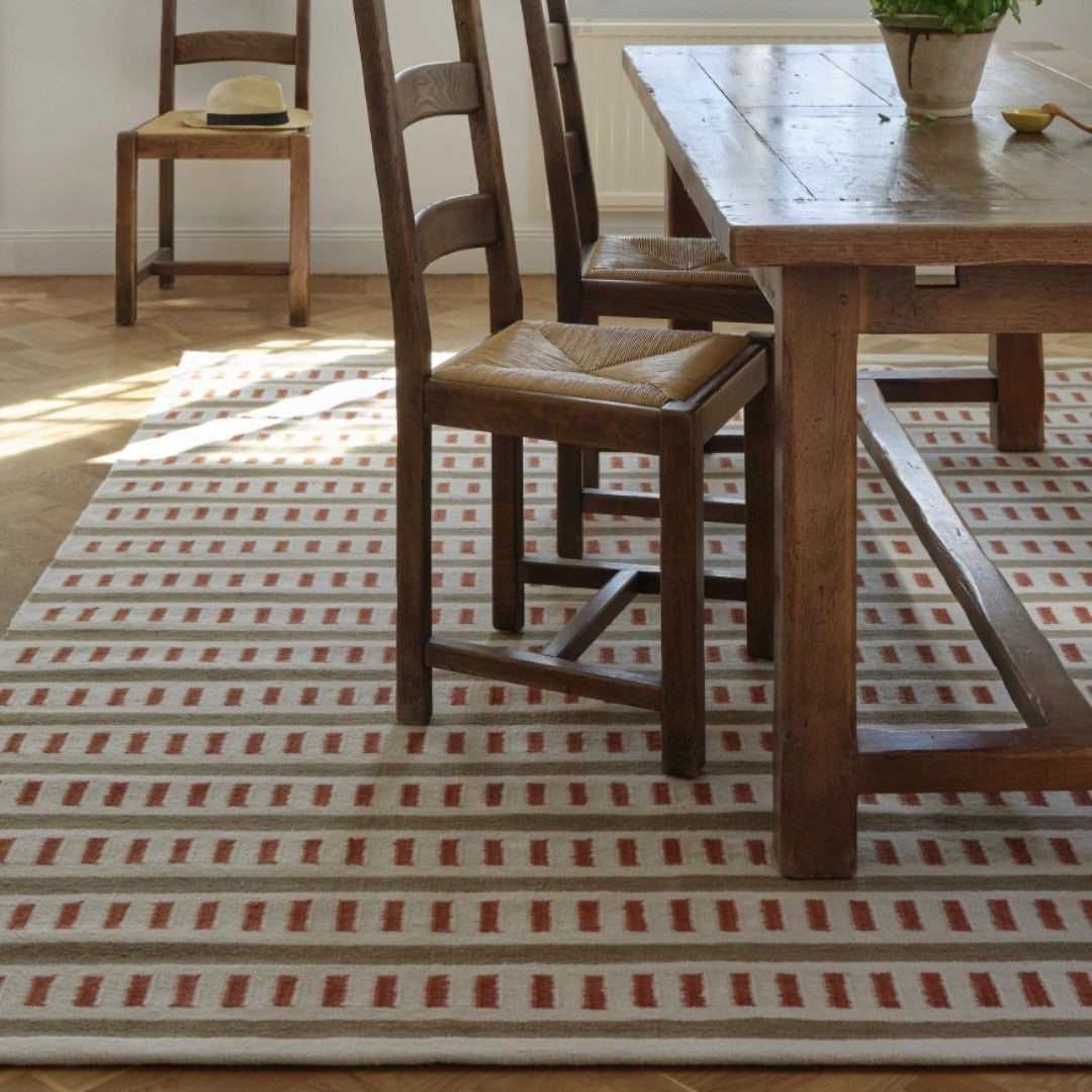 Ladakh Rug in Rust & Beige