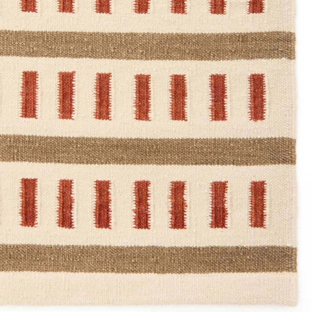 Ladakh Rug in Rust & Beige