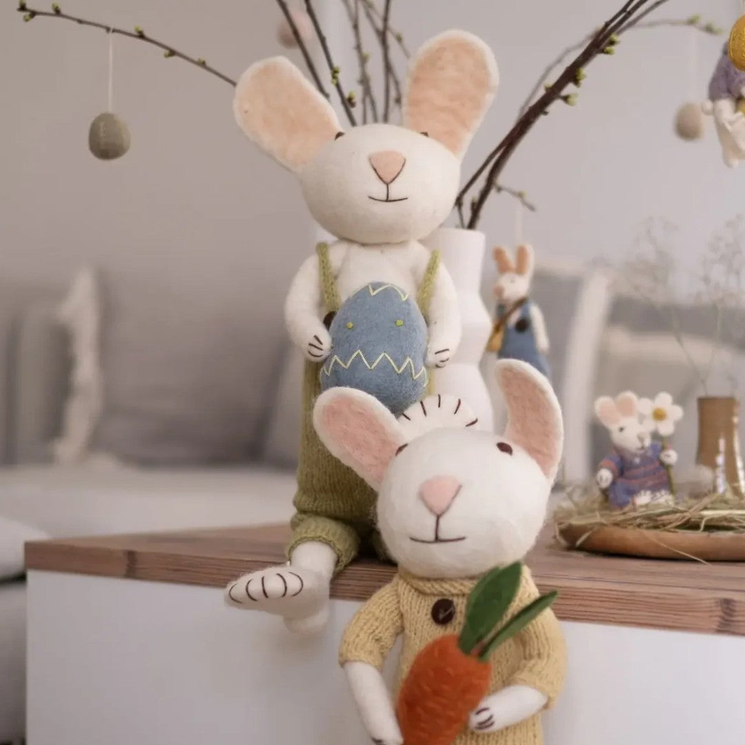 Extra Large Felt Bunny with Egg
