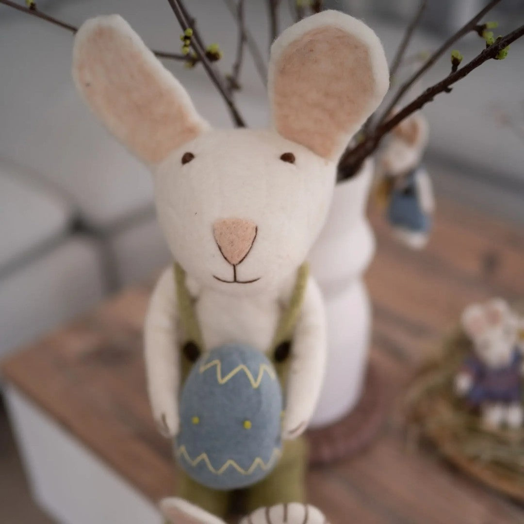Extra Large Felt Bunny with Egg