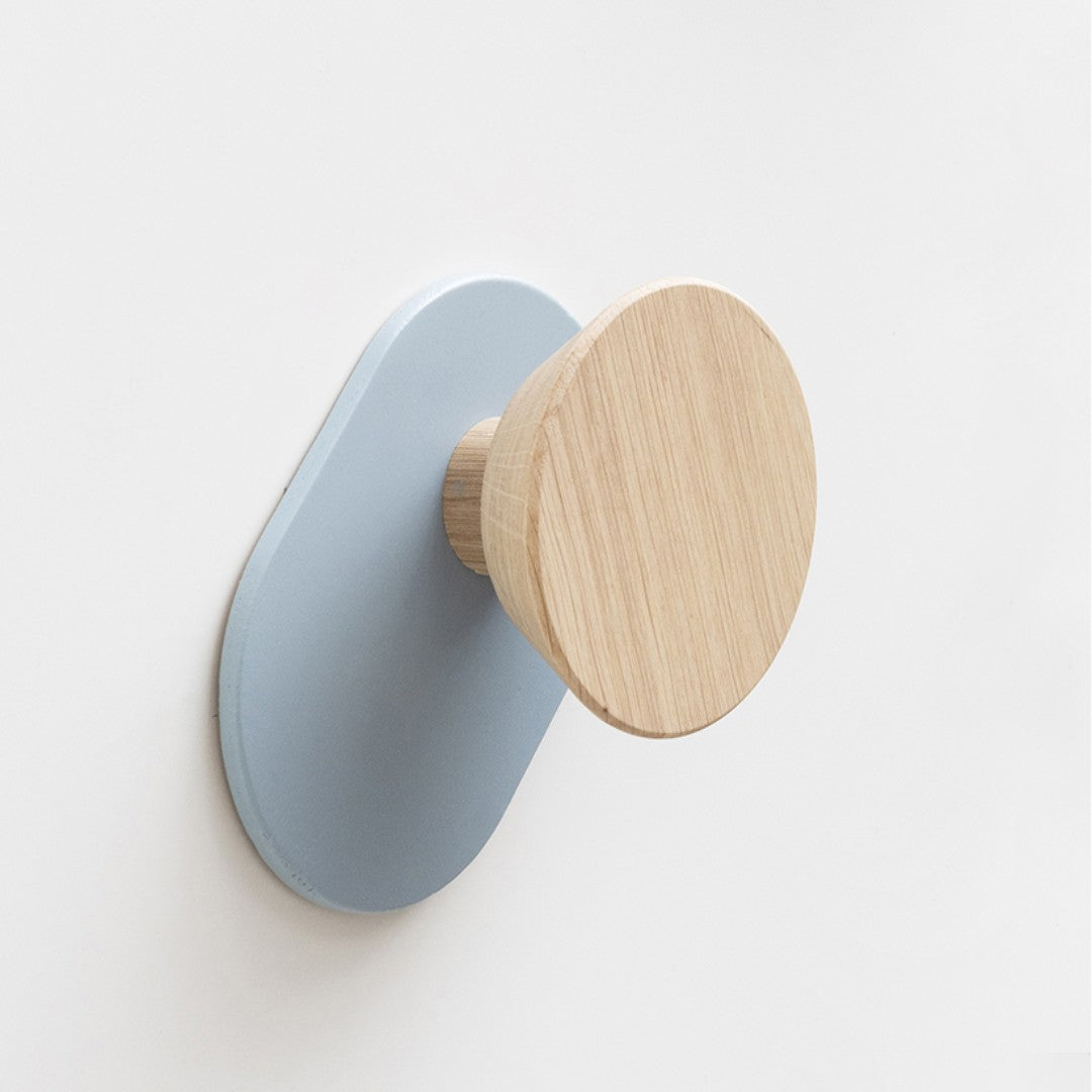 Blue Round Geometric Coat Hook