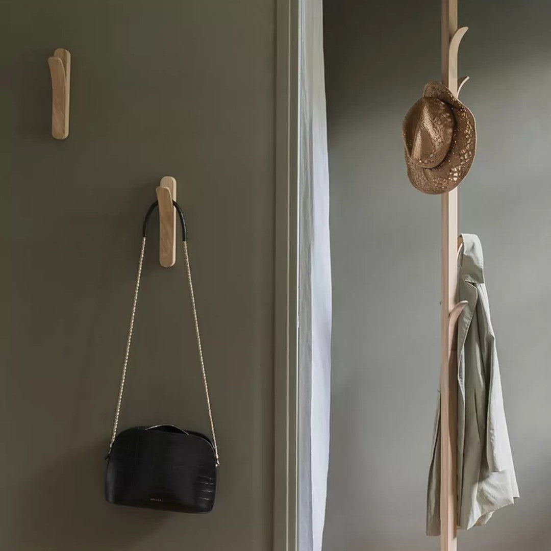 Solid Beech Geometric Coat Hook