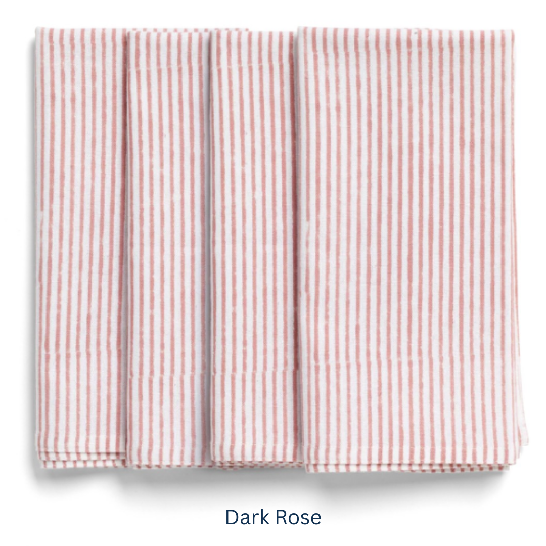 Stripe Napkin Set of 4 in 14 colours