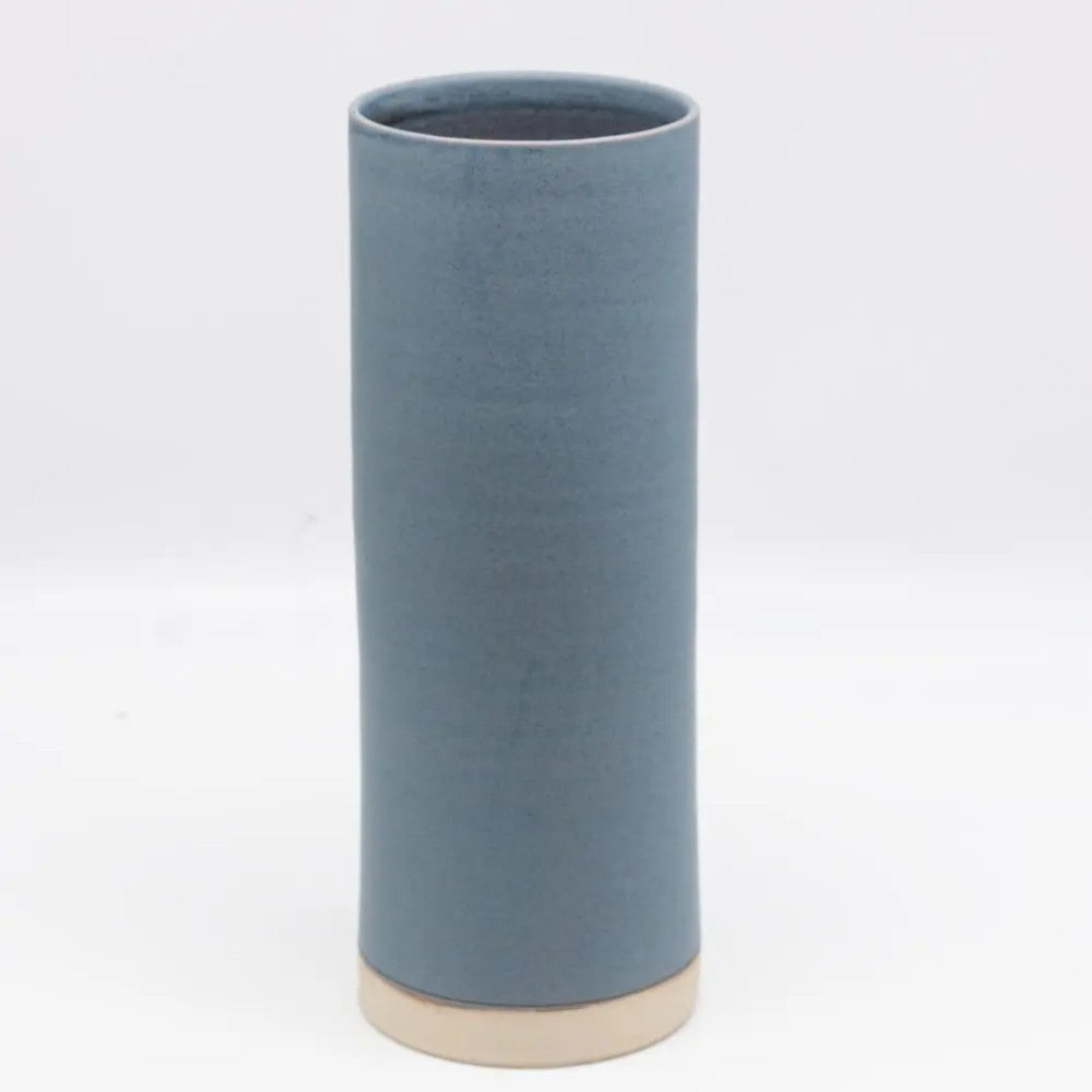 Ceramic Large Straight Vase in Grey