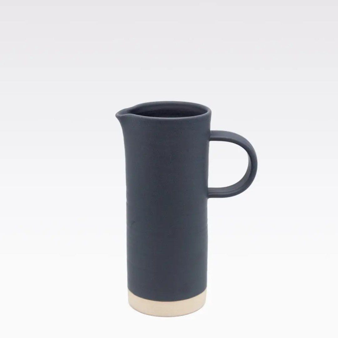 Ceramic Small Straight Jug in Charcoal