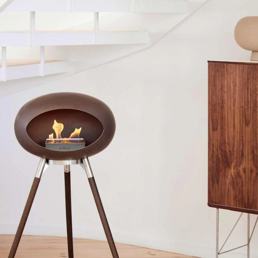 Mocca Tripod High Smoked Oak Legs with Steel Burner