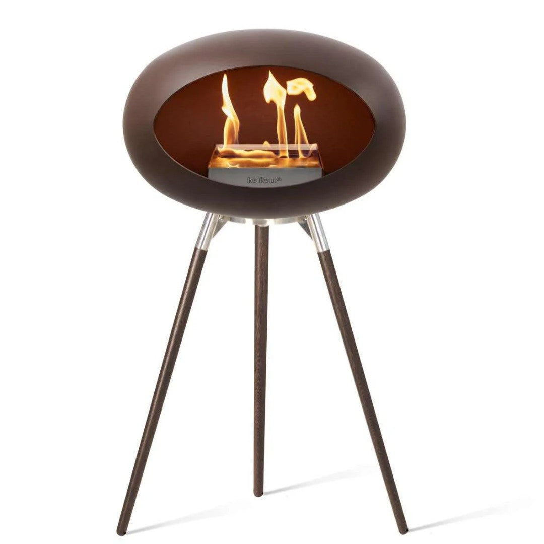 Mocca Tripod High Smoked Oak Legs with Steel Burner