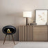 Black Tripod Low Smoked Oak Legs with Rosegold Burner