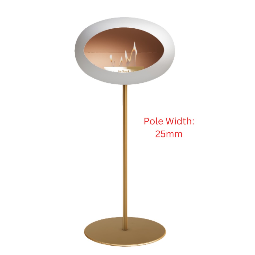 White & Rosegold One Leg High - Two Pole Sizes