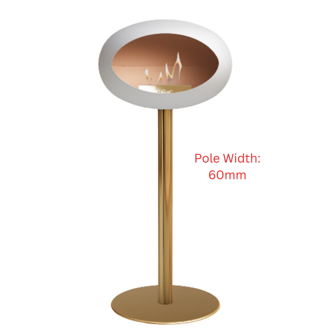 White & Rosegold One Leg High - Two Pole Sizes