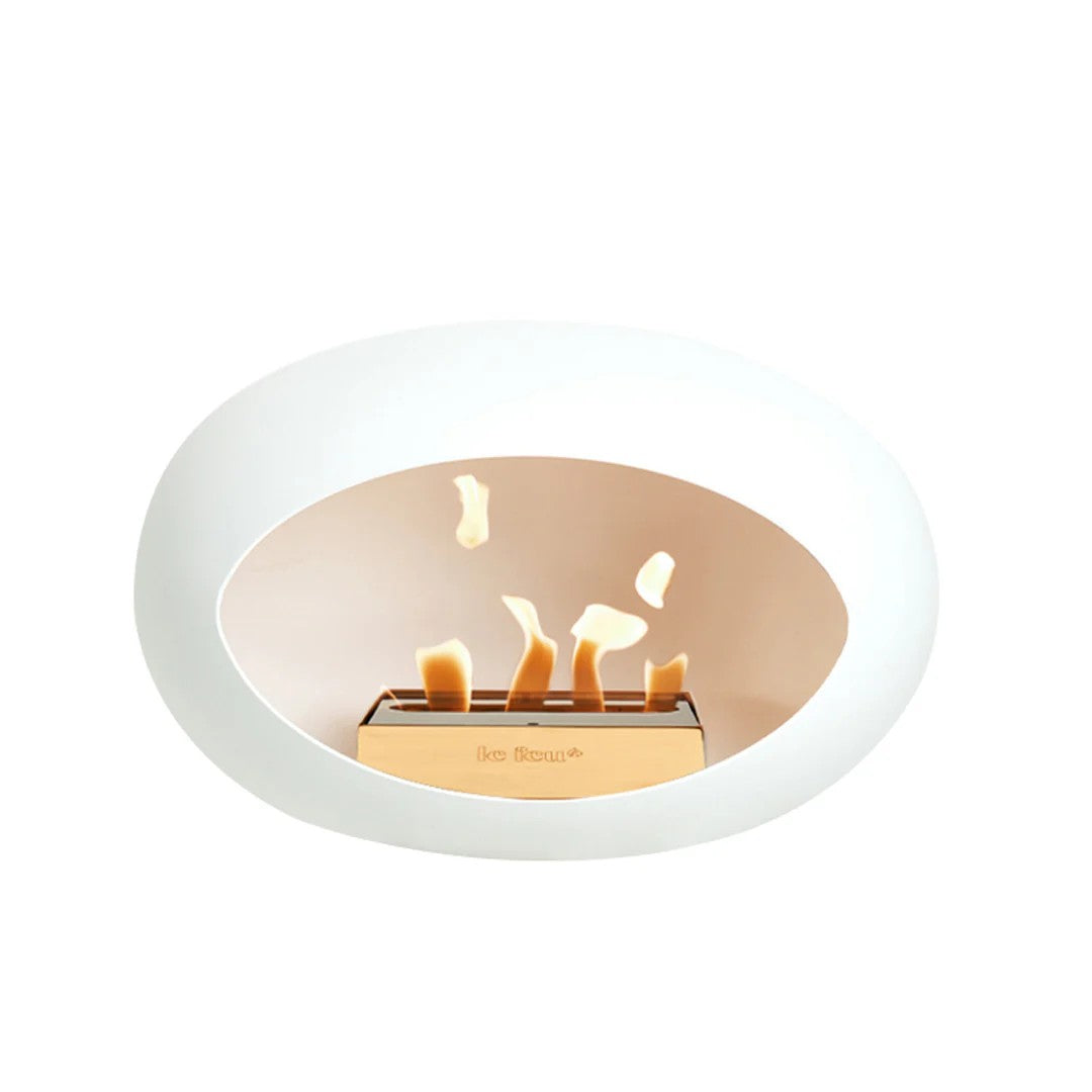 White with Rosegold Burner