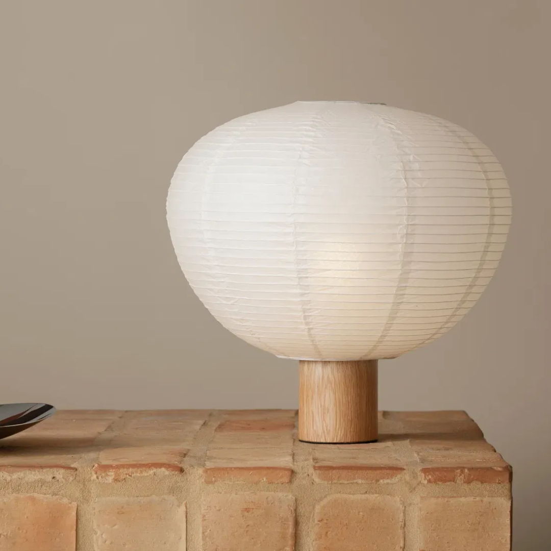 Oak & Ricepaper Lamp in 2 Sizes