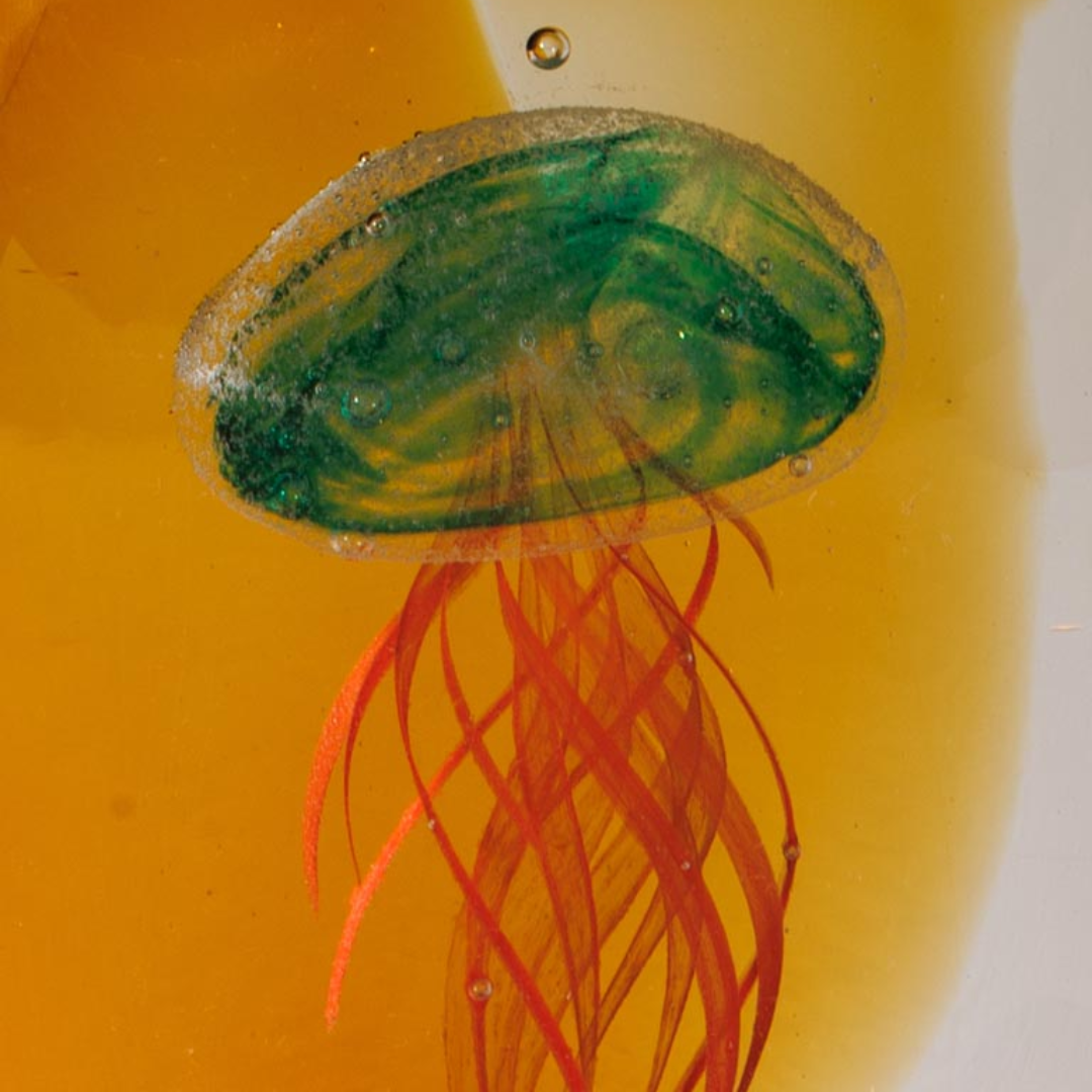 Glass Paperweight Jellyfish in 5 Colours