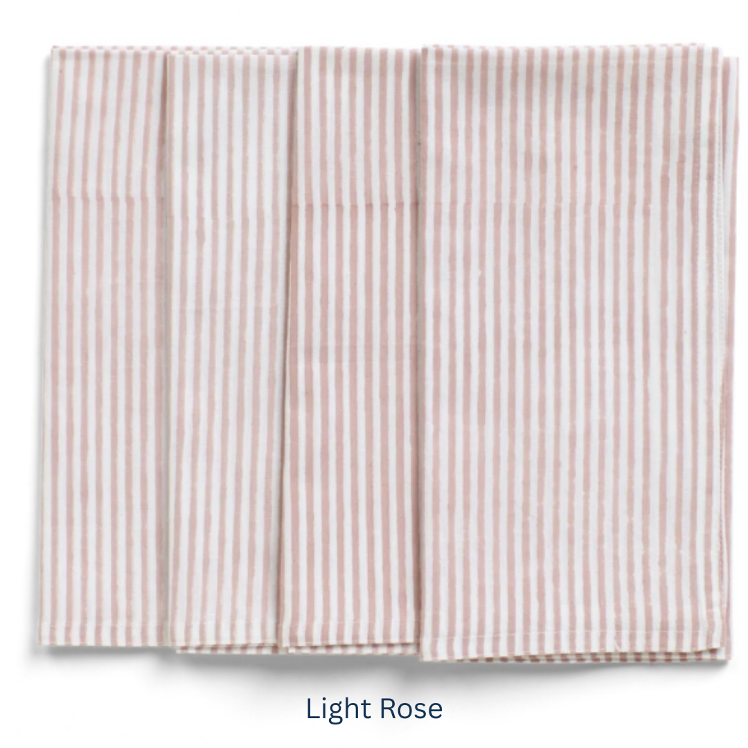 Stripe Napkin Set of 4 in 14 colours