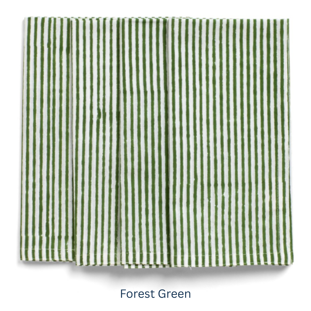 Stripe Napkin Set of 4 in 14 colours