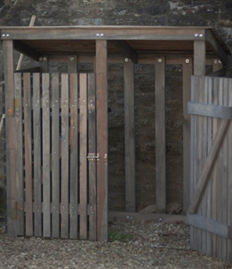 Double wheelie bin storage unit for your garden