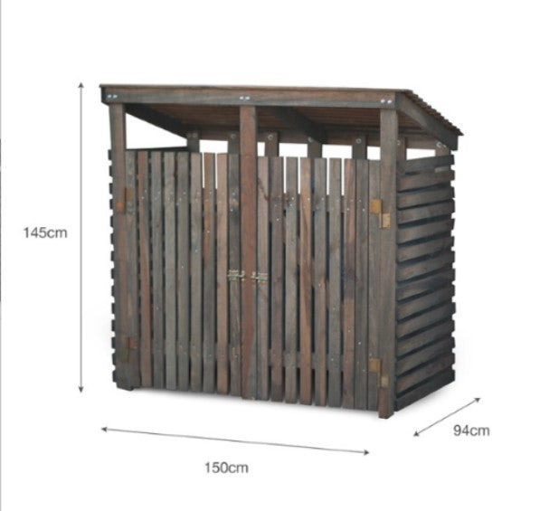 wheelie bin storage unit dimensions