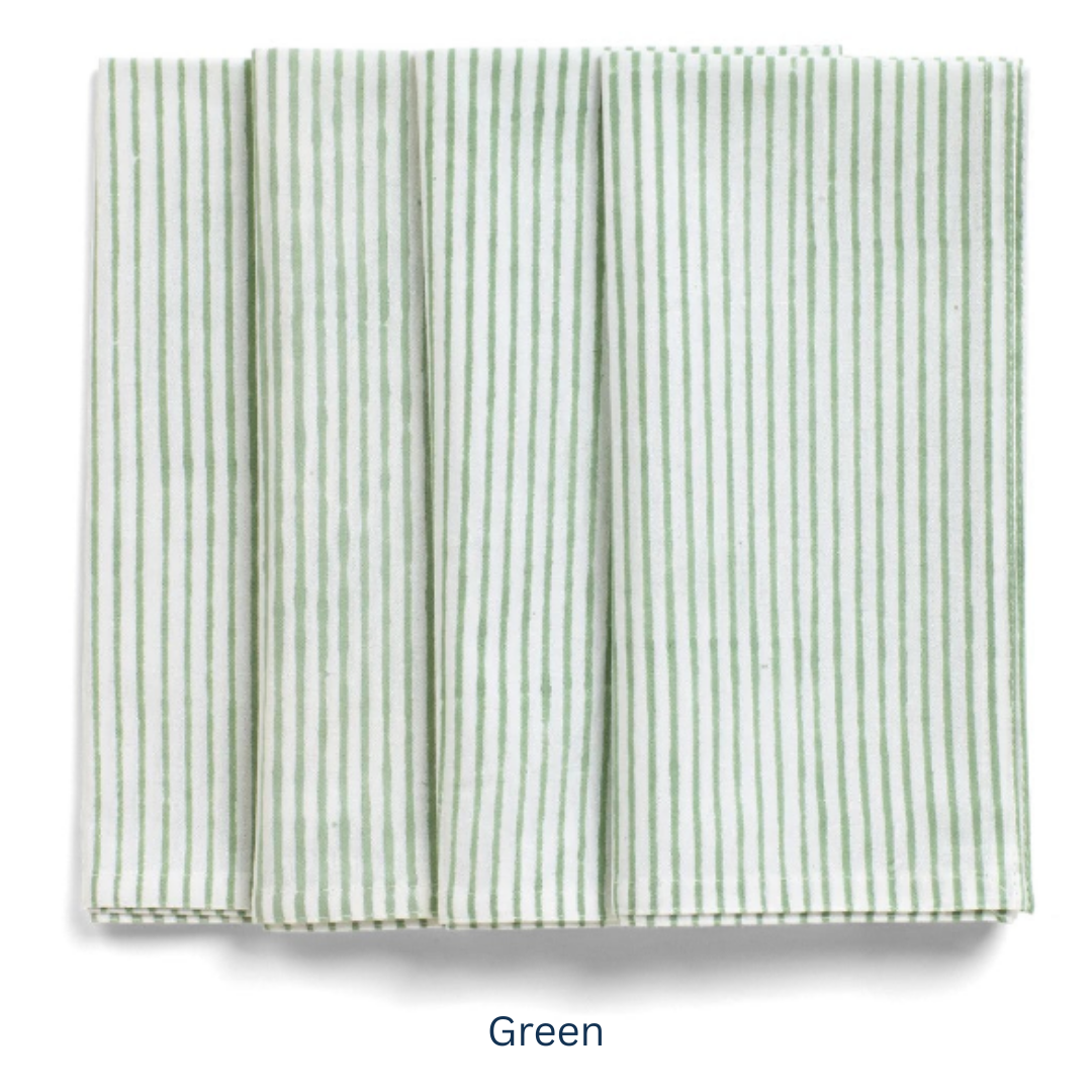 Stripe Napkin Set of 4 in 14 colours
