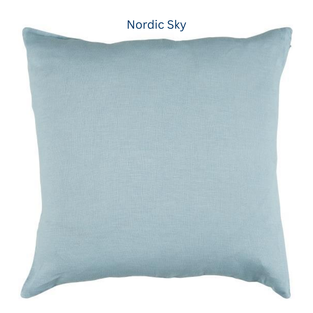 Stone Washed Linen Cushion 50 x 50cm in 10 colours