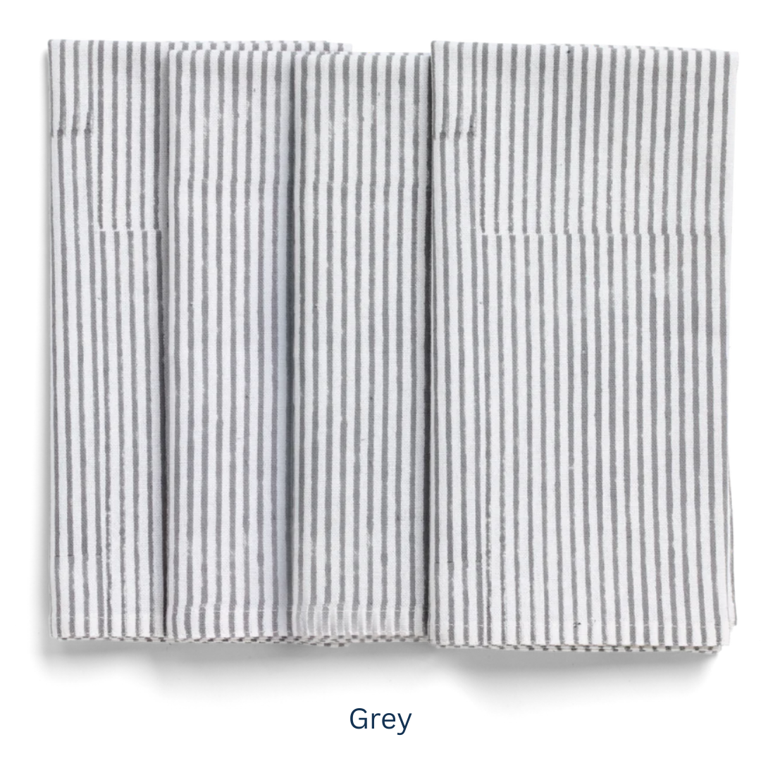 Stripe Napkin Set of 4 in 14 colours