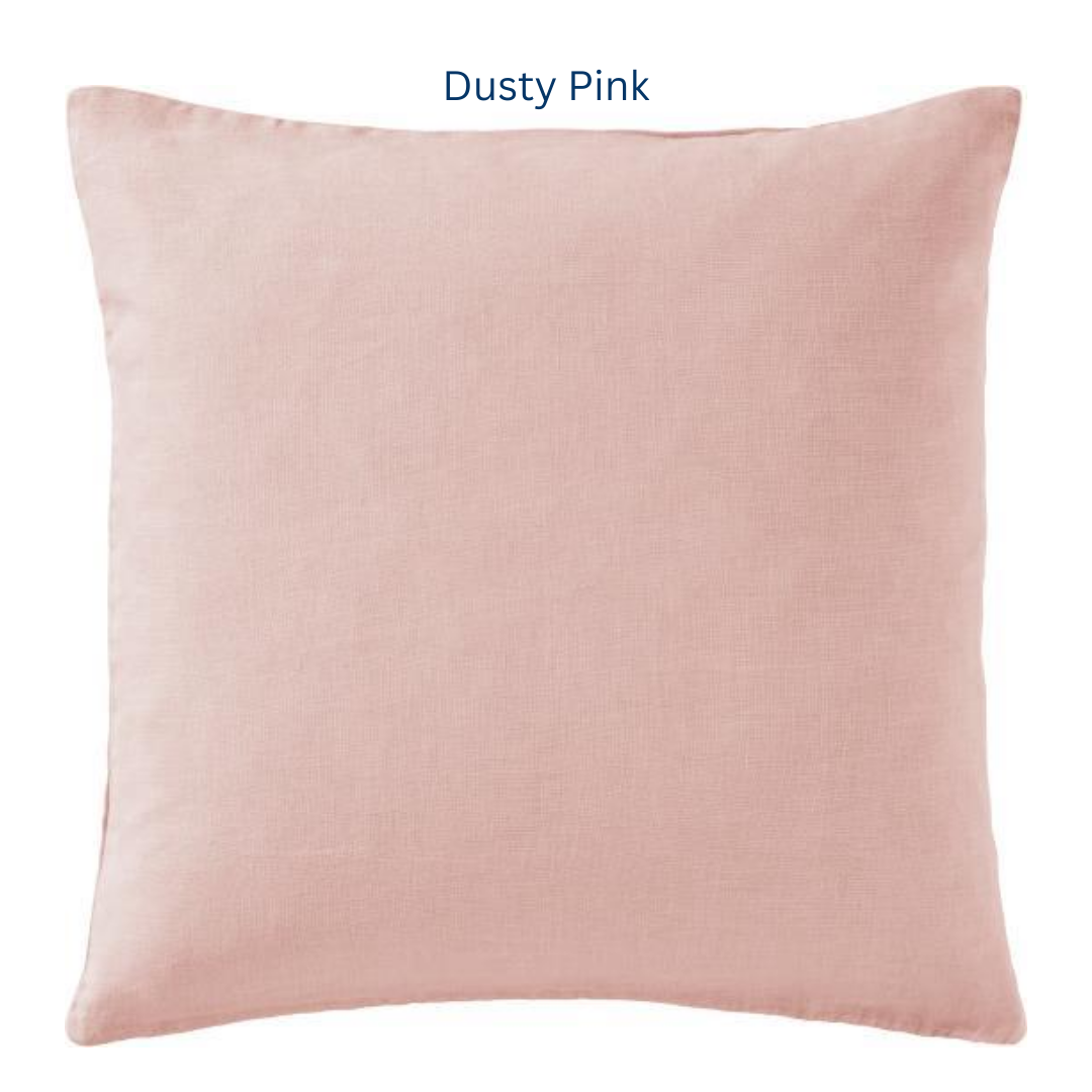 Stone Washed Linen Cushion 50 x 50cm in 10 colours