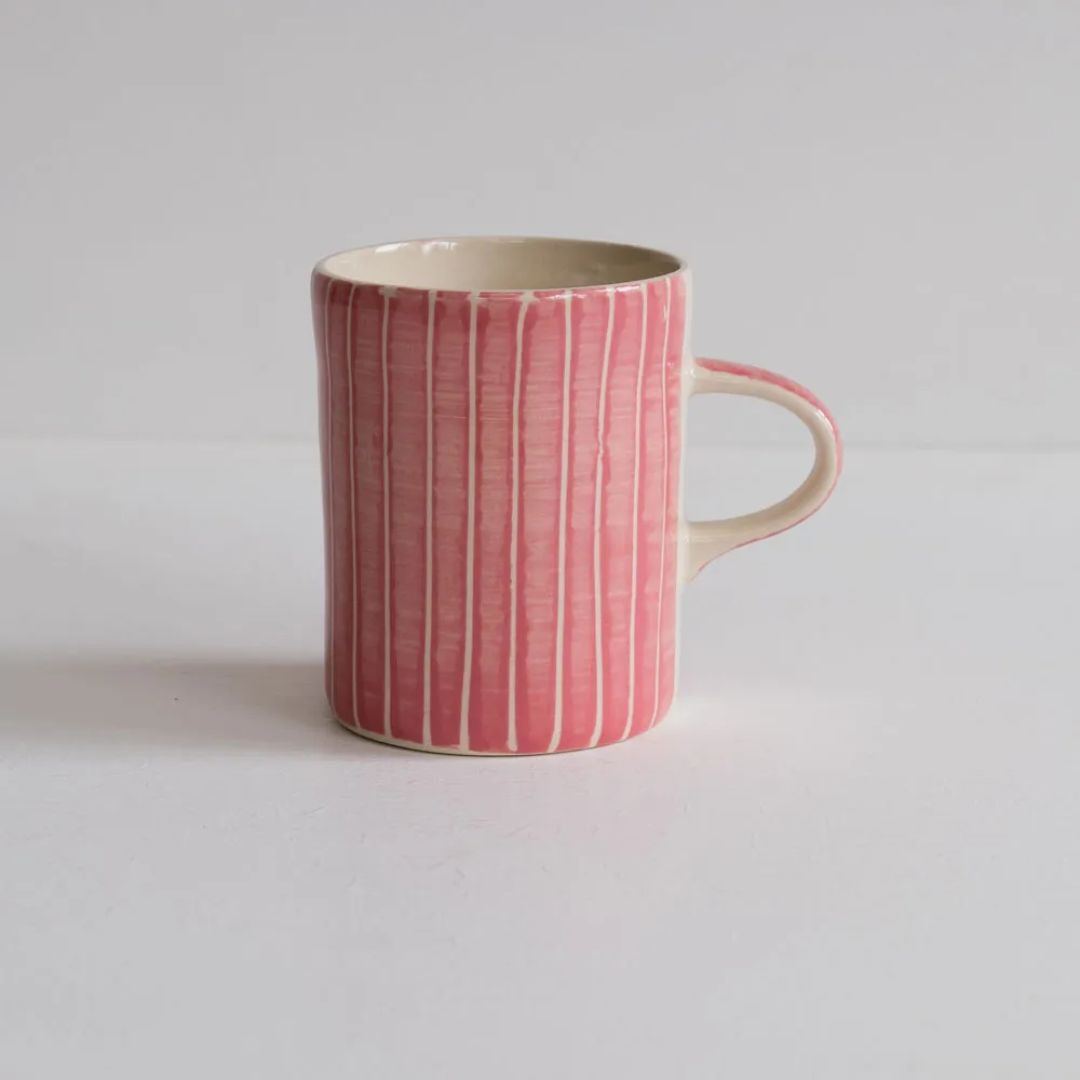 Ceramic Mug Sgrafitto Stripe