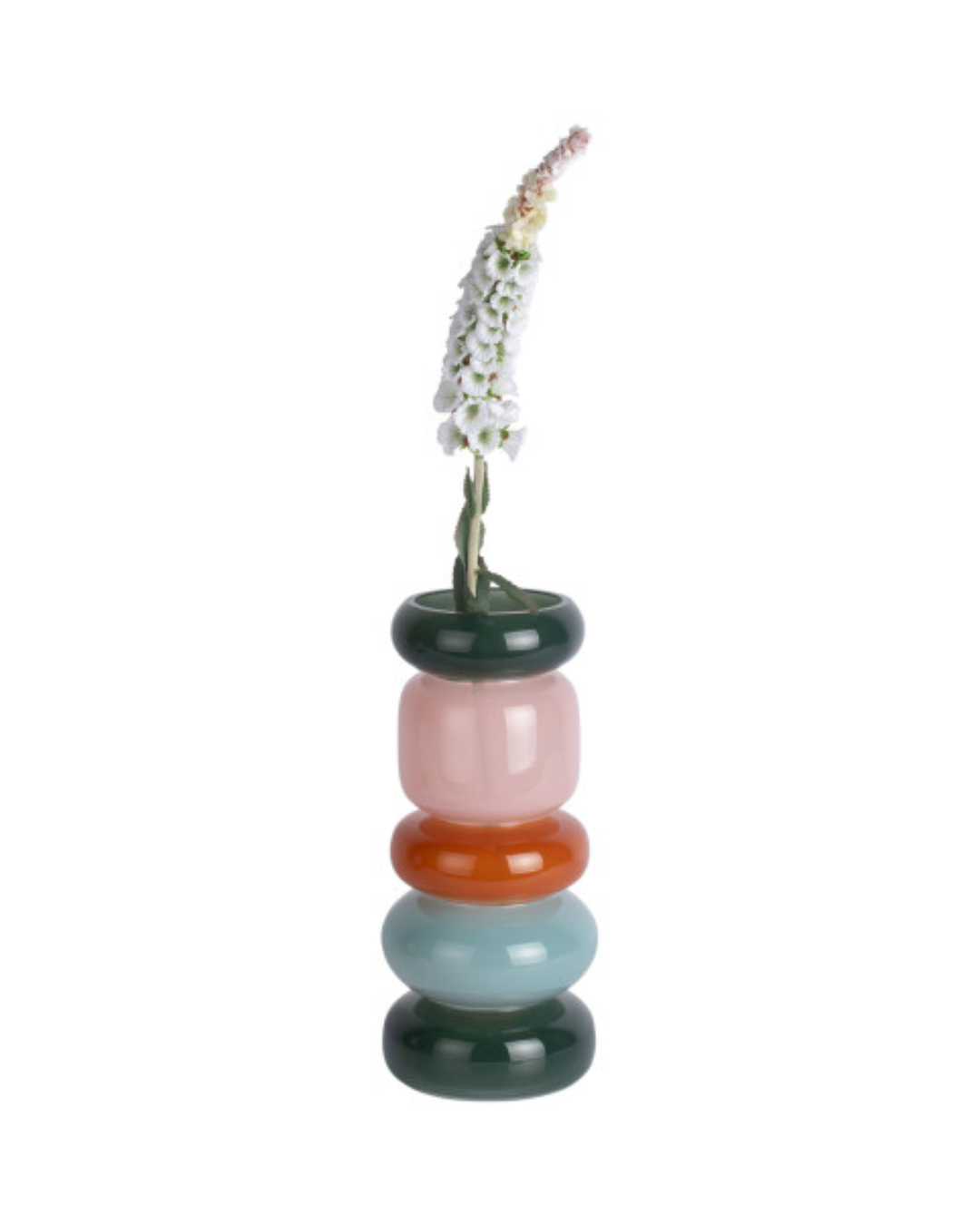 Colour Block Rings Glass Vase