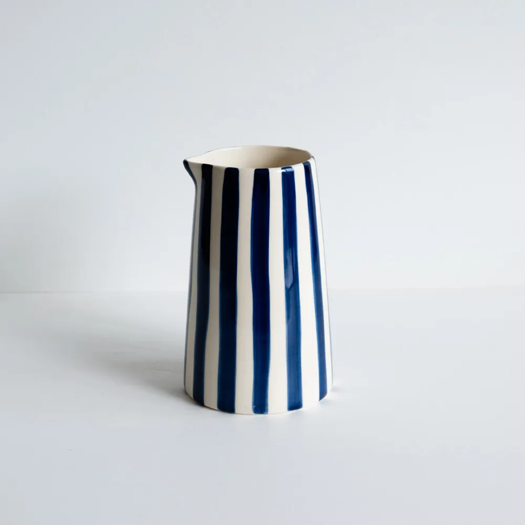 Ceramic Pitcher Candy Stripe - 4 Colours