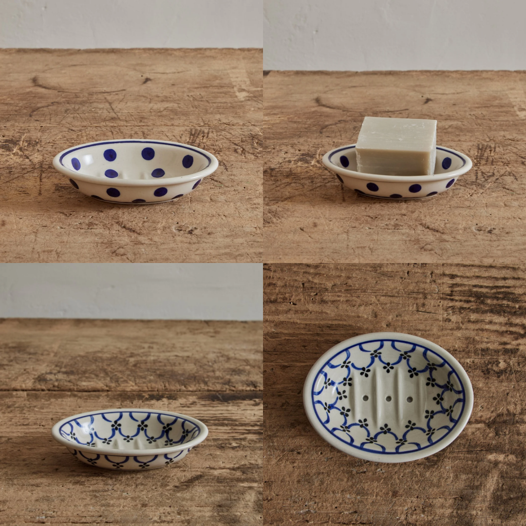 Oval Ceramic Soap Dish in 4 Patterns