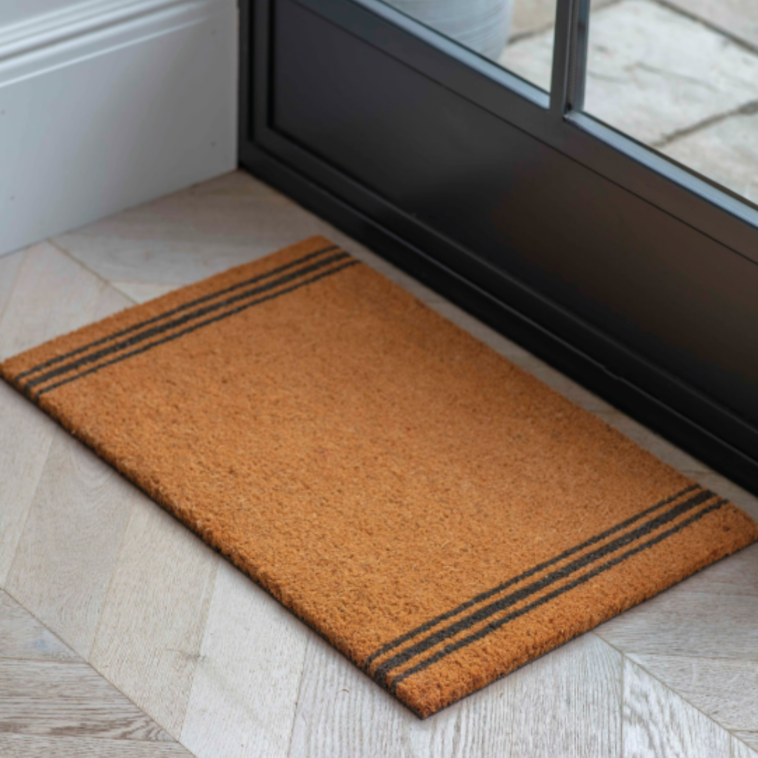 Coir Doormat with Three Stripes - 3 sizes