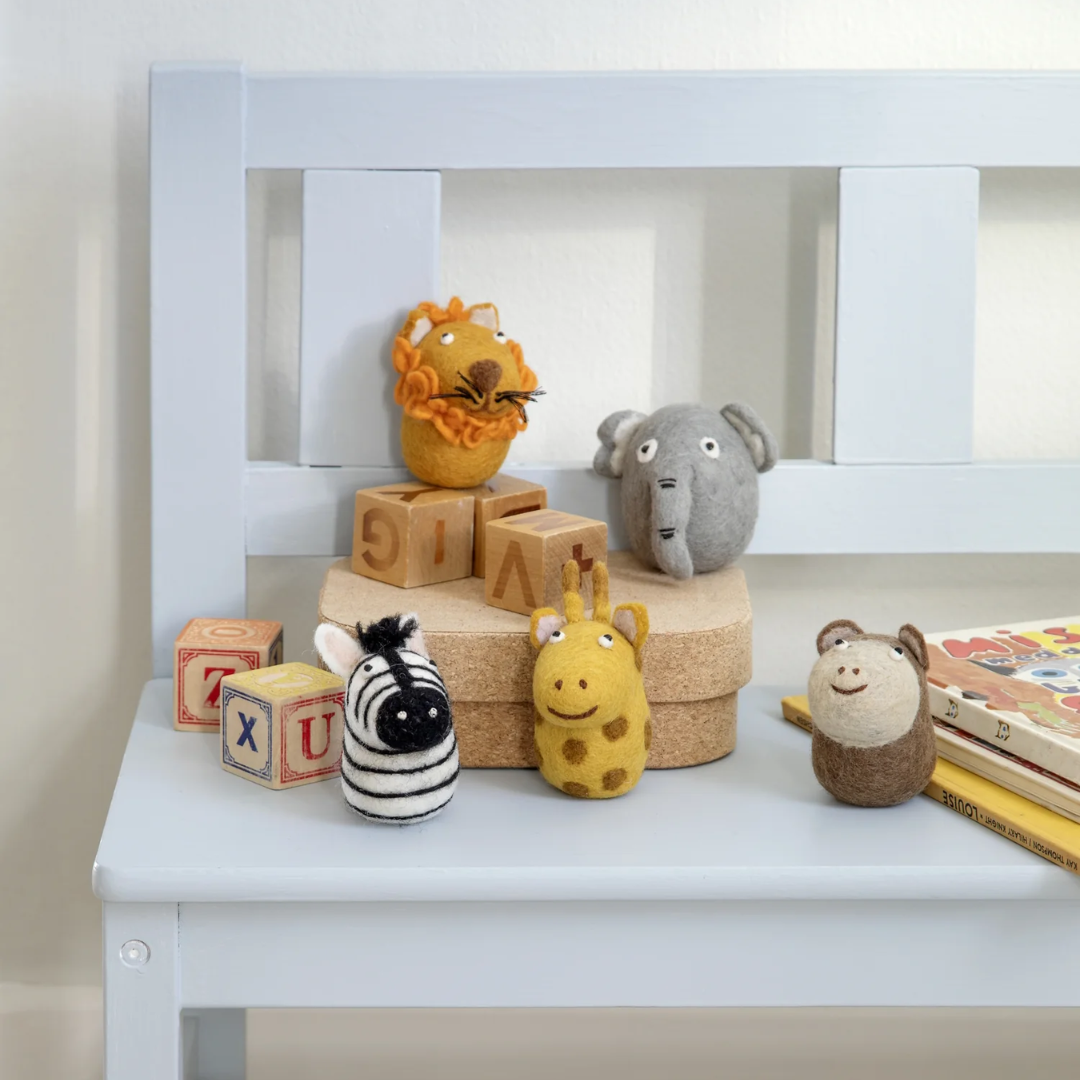 Hanging Felt Safari Animals Set of 5