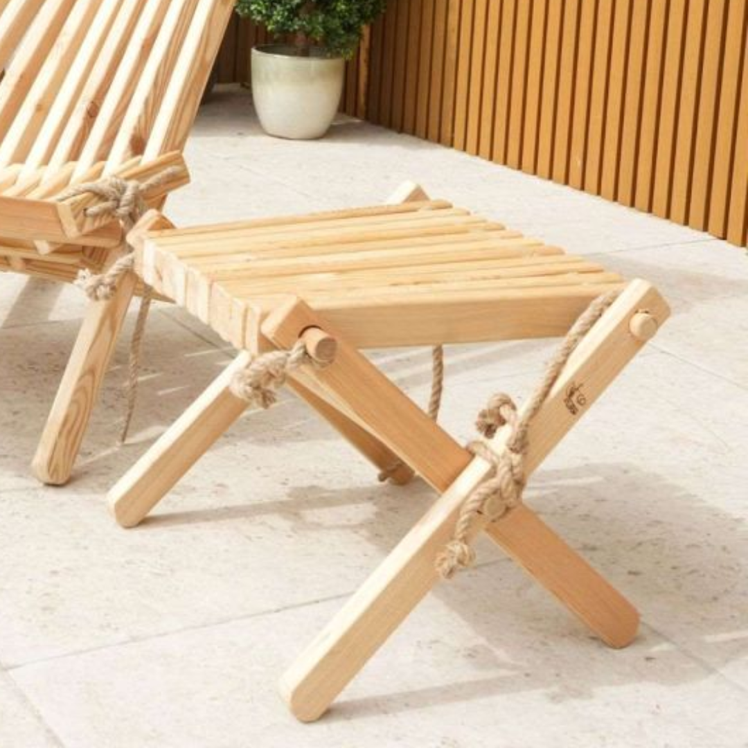 Larch Eco Footstool / Side Table