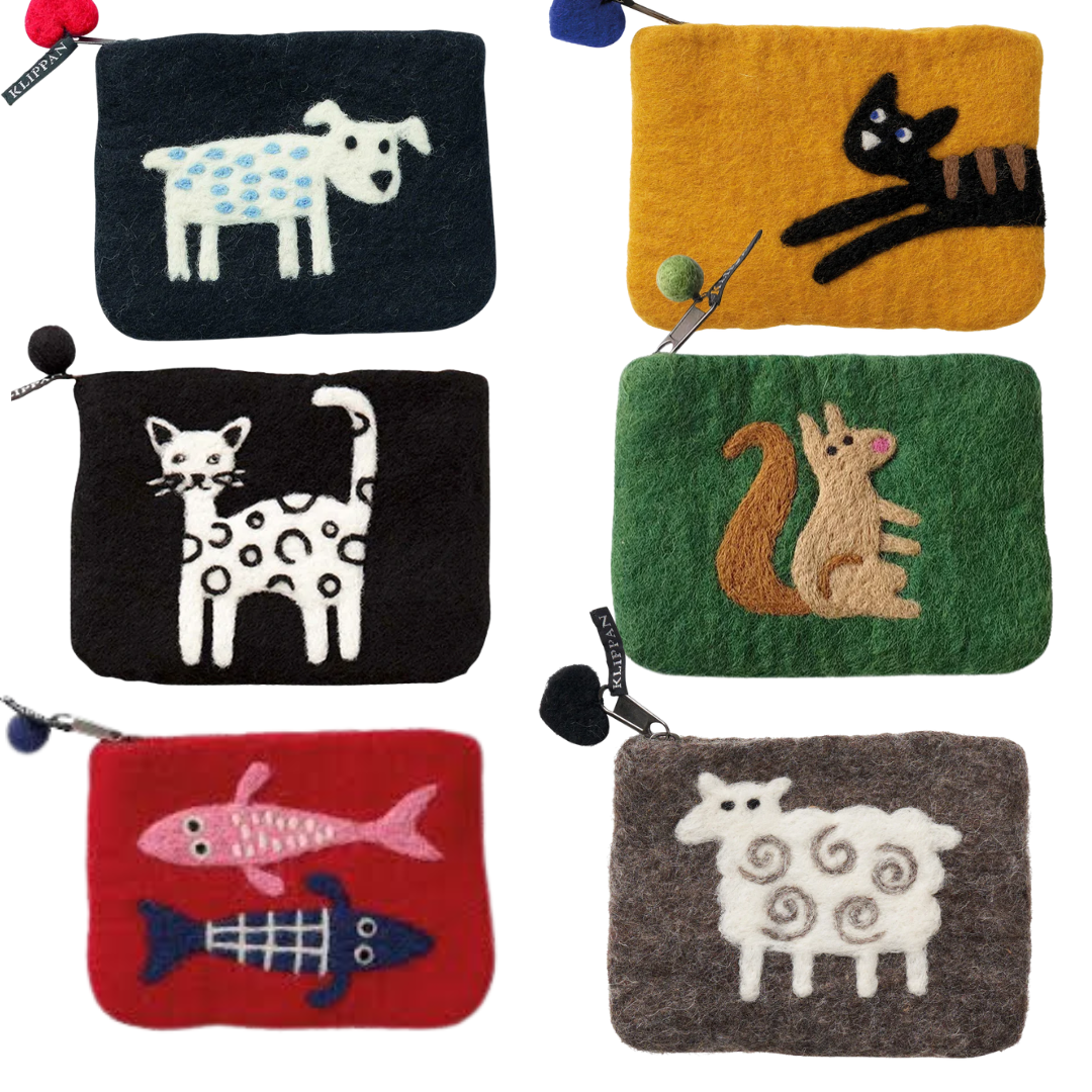 Small Felt Purse in 6 Animal Designs