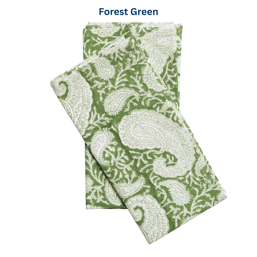 Big Paisley Napkin Set of 4 in 8 colours