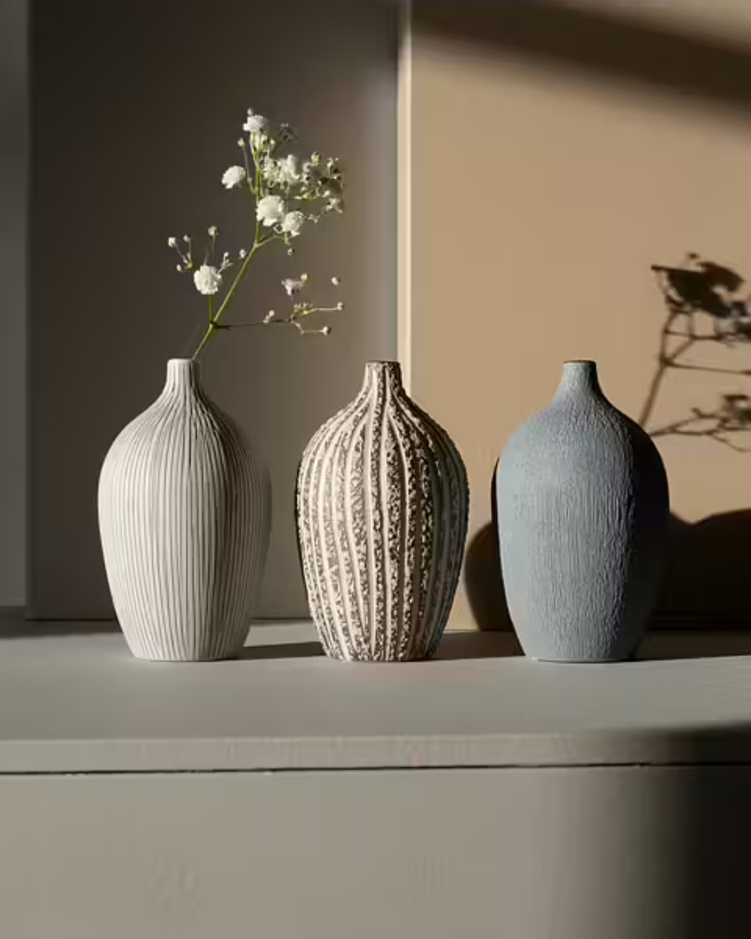 Sand Light Blue Small Vase