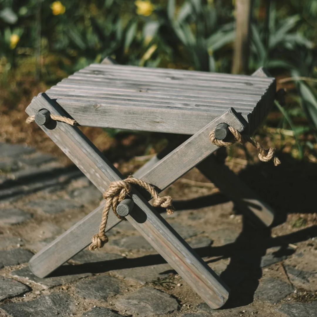 Pine Eco Footstool / Side Table