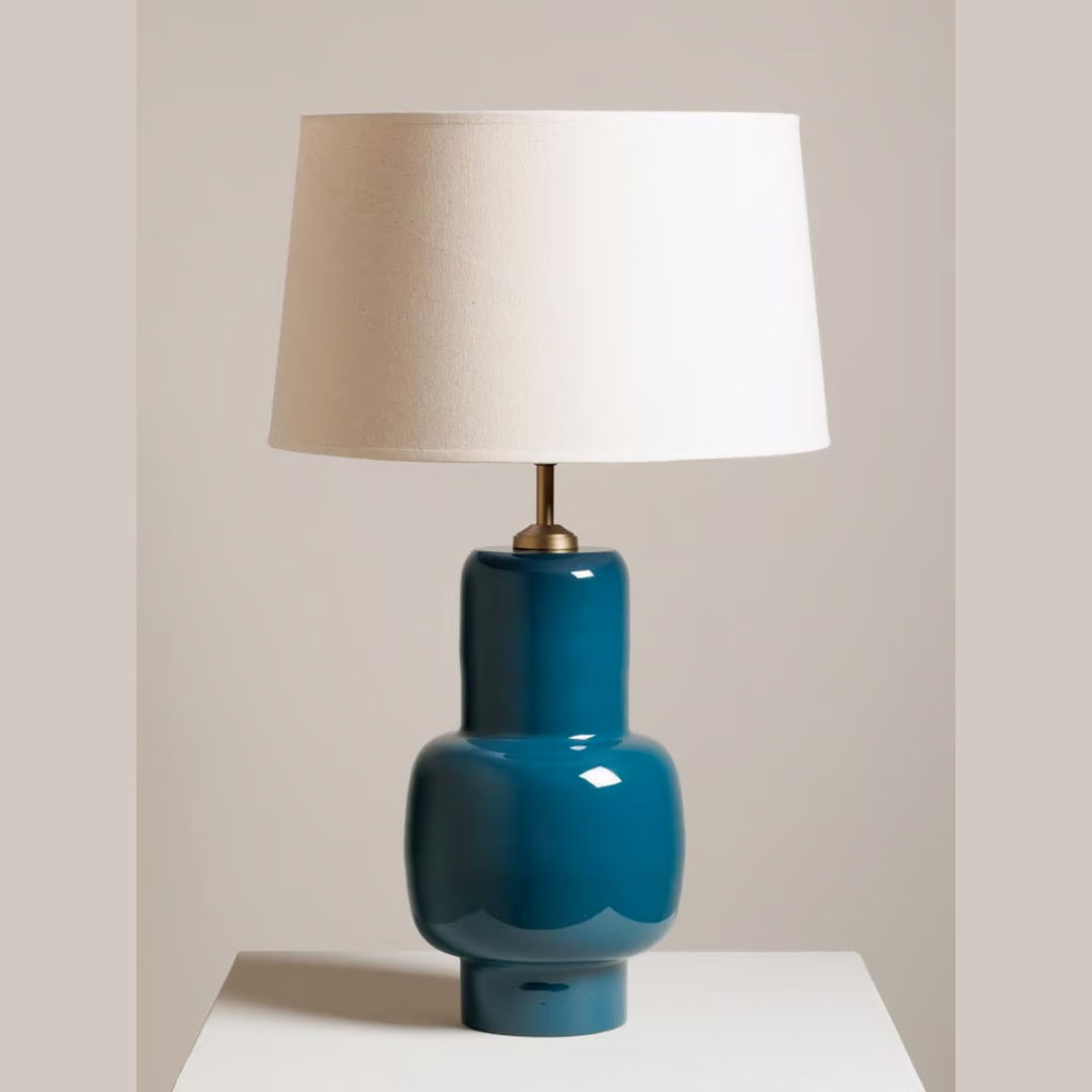 Blue Sculptural Table Lamp